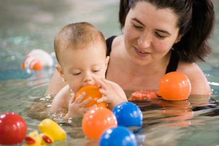 Water Babies baby-swimming-with-mom
